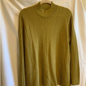Rena Rowan olive green wool mix mock neck sweater. Only used once. Very …